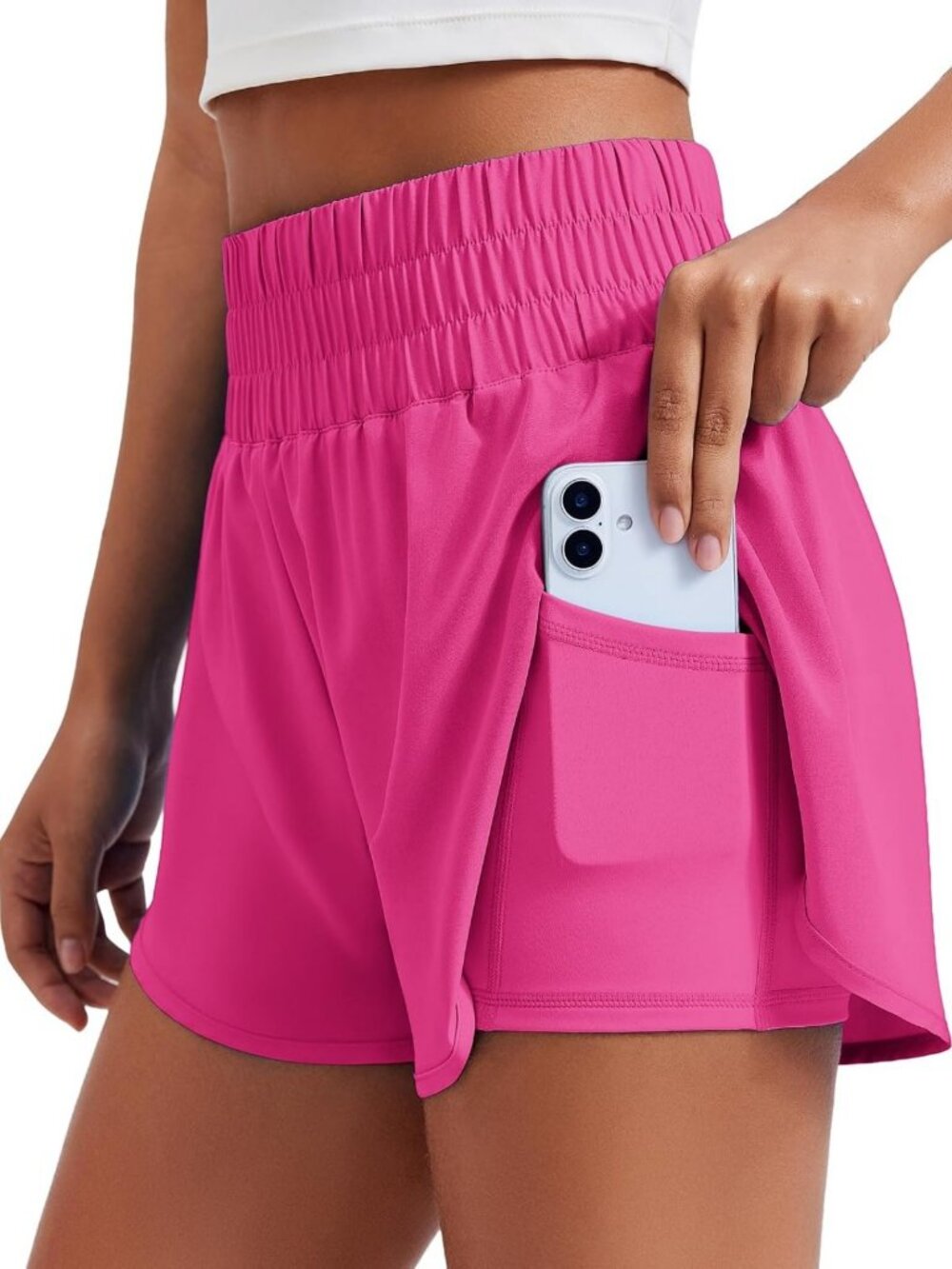 High-Waisted 2-in-1 Running Shorts for Women | Quick Dry, Lightweight, 4-Way - Picture 1 of 5
